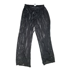 Alexa & Stella Women's Crochet Knit Swim Cover Up Pants Large